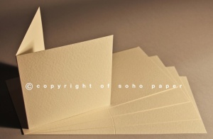 Hammer Embossed Ivory Creased Cards 250gsm