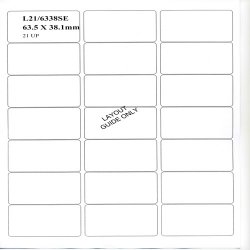 Laser / Inkjet Labels - 21 Labels per Sheet