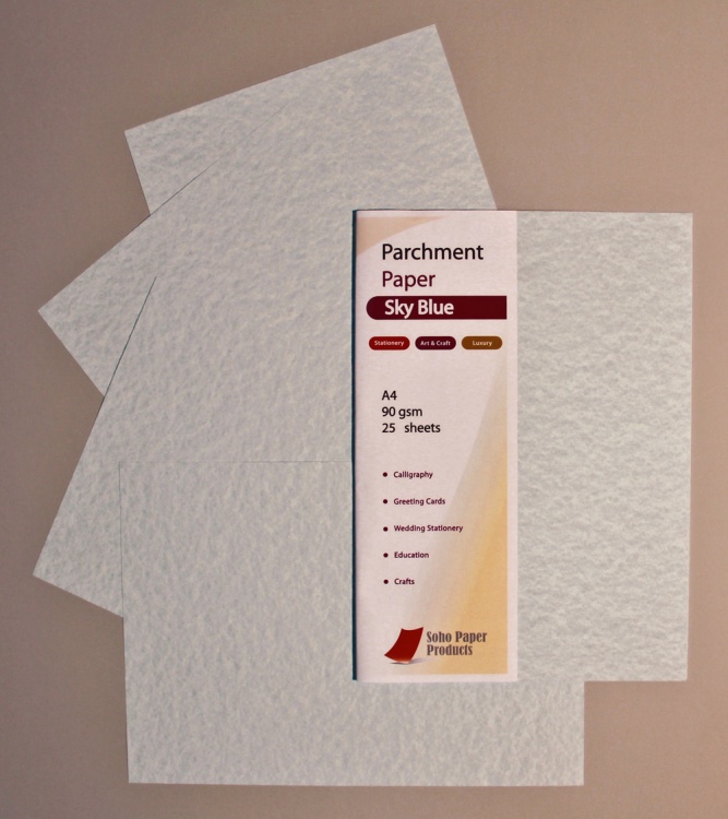 Parchment Paper 90gsm Blue SOHOPAPER.co.uk