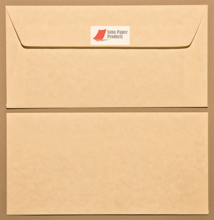Parchment Natural DL 110 x 220mm Envelopes Peal & Seal Tape Soho