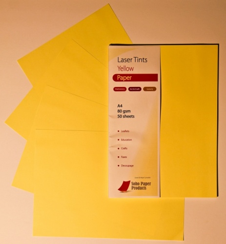 Laser Tints Yellow Paper A4 80gsm