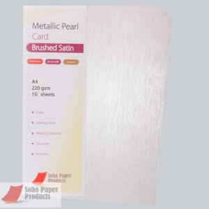 Metallic Pearl Brushed Satin Embossed Card A4 220gsm