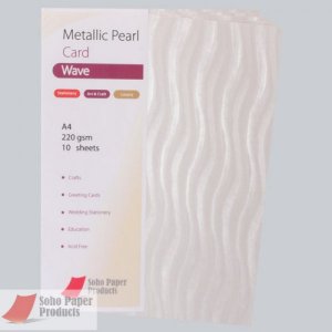 Metallic Pearl Wave Embossed Card A4 220gsm