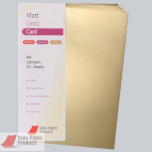 Matt Gold Foil A4 300gsm Card