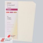 Linen Embossed Ivory  A4  130gsm