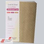 Metal Gold & Silver Snow Flake Embossed A4 300gsm Card
