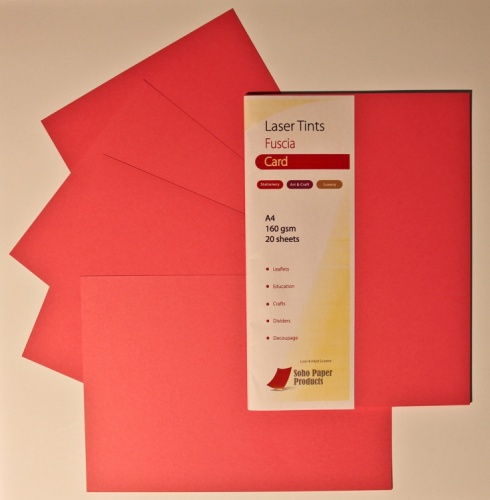 Laser Tints  Fuscia Card  A4  160gsm