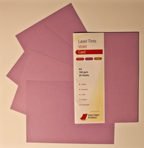 Laser Tints  Violet Card A4 160gsm