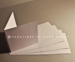 Linen Embossed  White Creased Cards 300gsm